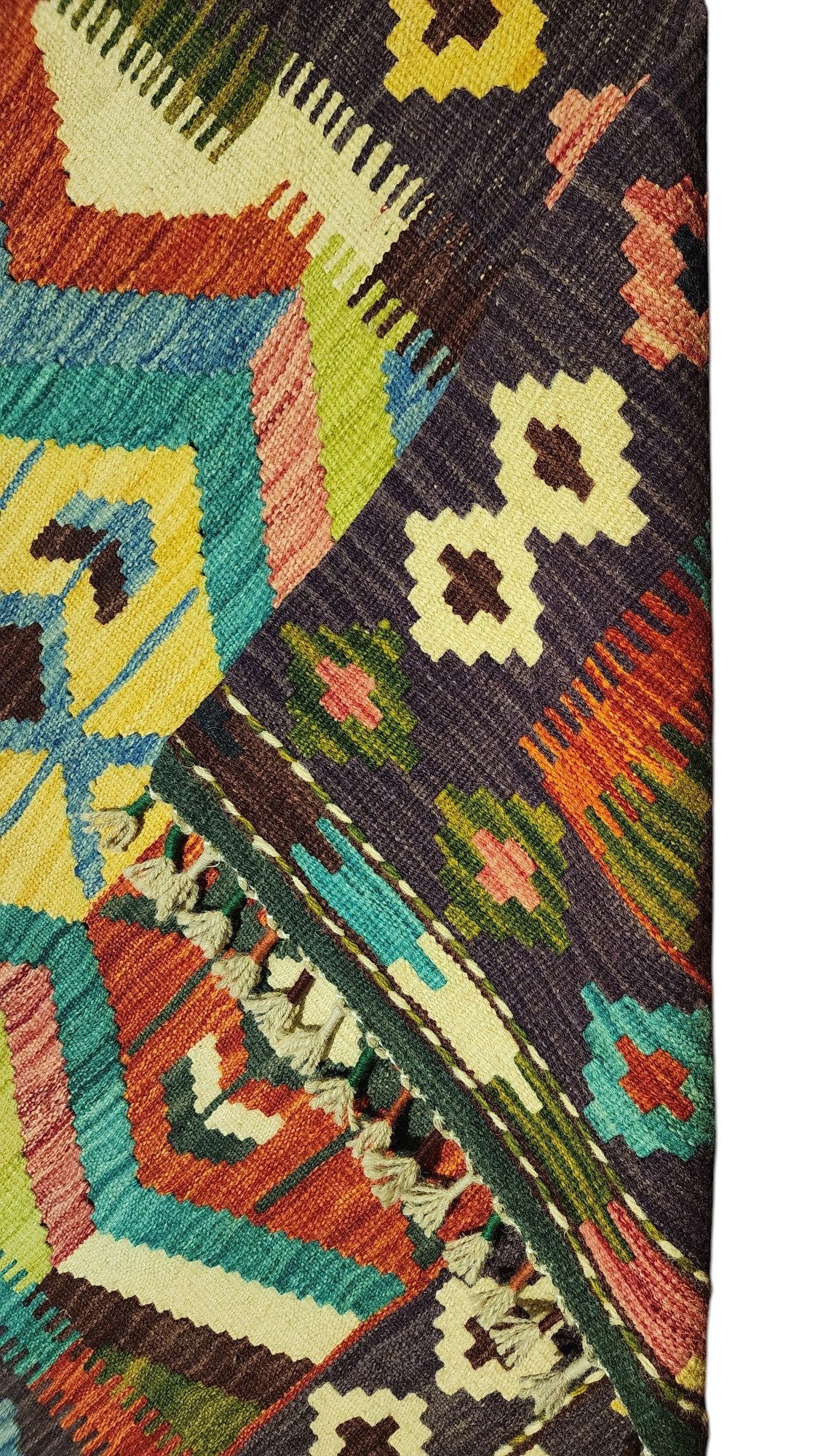 Afghan Kilim Rug 2'10" x 4'3", Hand-Woven Wool, No. 288, view 2