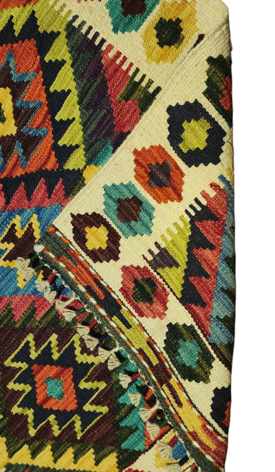 Afghan Kilim Rug 2'11" x 4'1", Hand-Woven Wool, No. 289, view 2