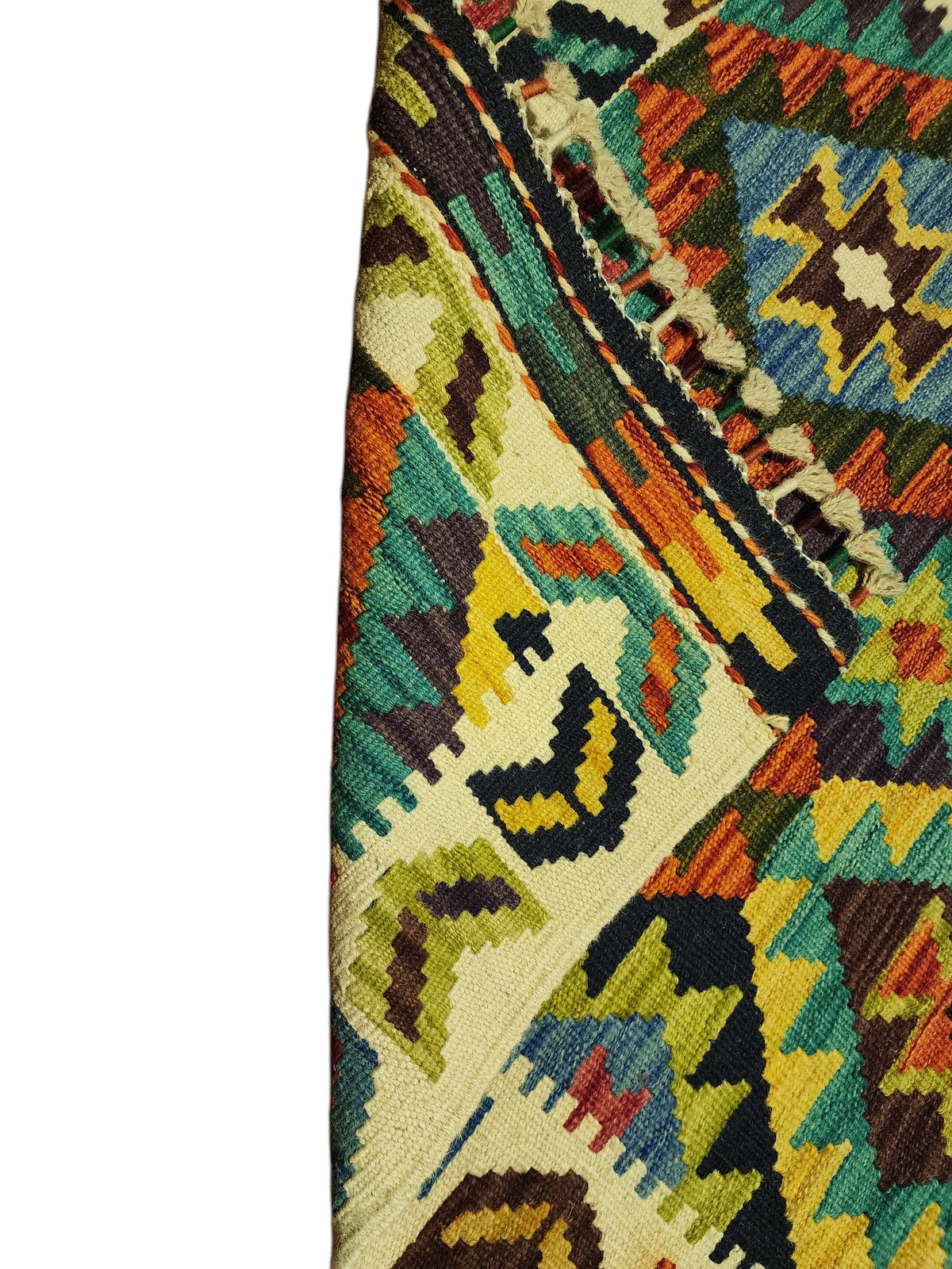 Afghan Kilim Rug 2'10" x 4'2", Hand-Woven Wool, No. 291, view 2