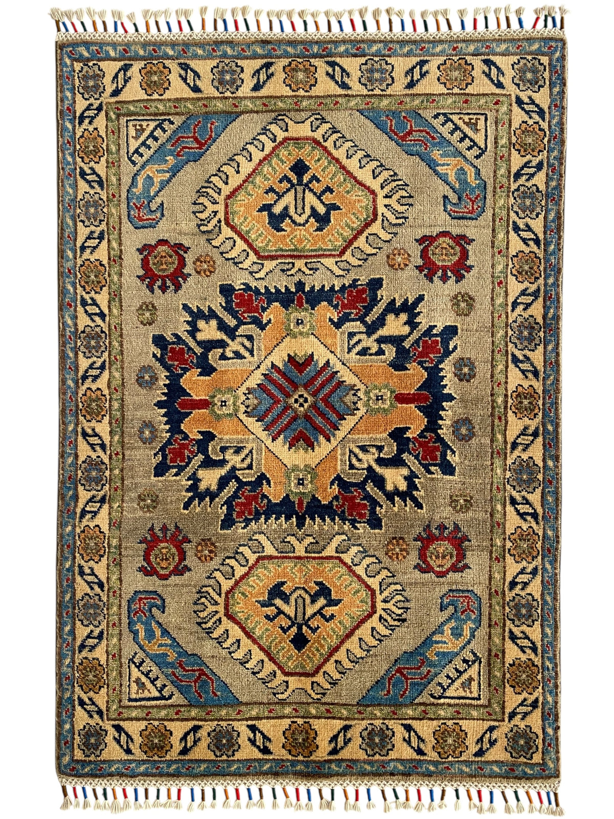 Afghani Rug 3x4 size range tribal laid flat