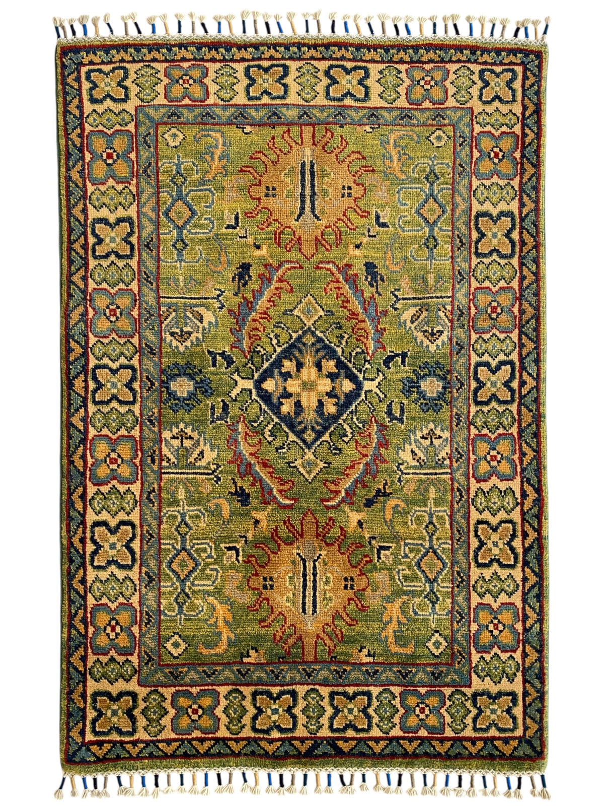 Afghani Rug 3x4 size range tribal laid flat