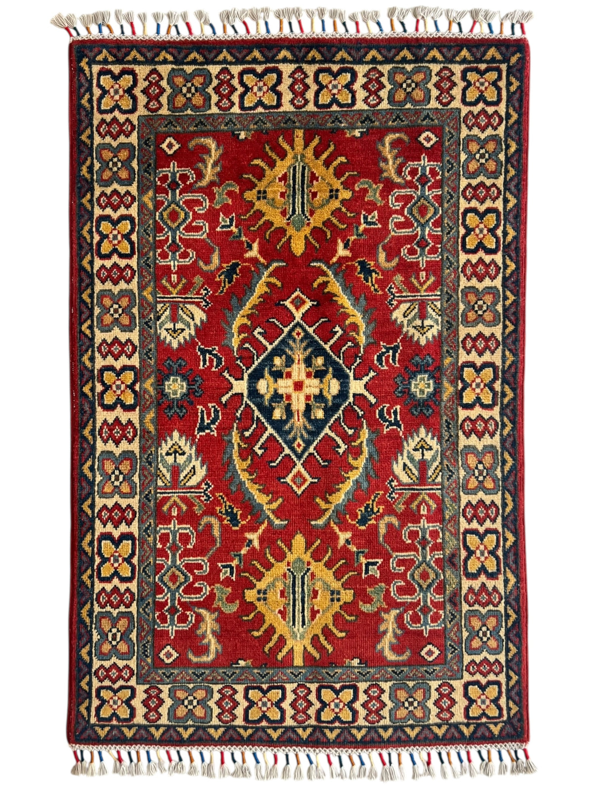Afghani Rug 3x4 size range tribal laid flat