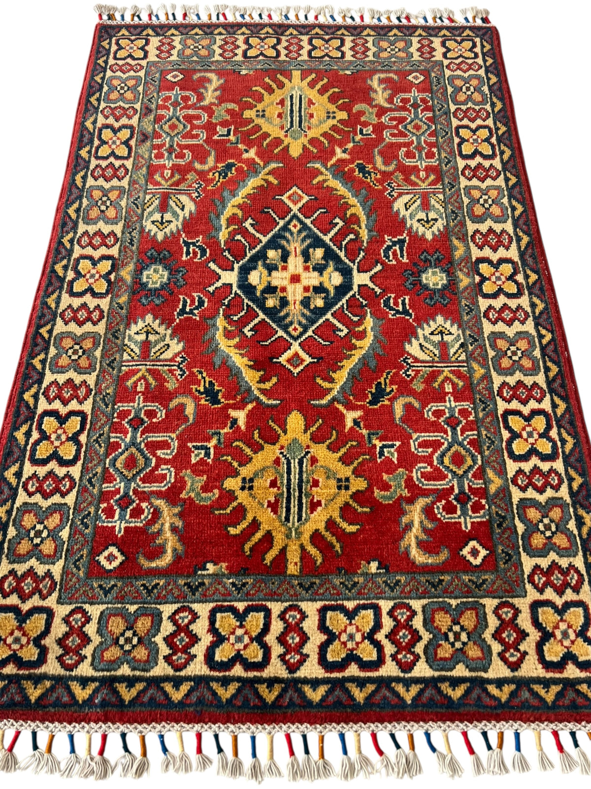 Afghani Rug 3x4 size range tribal laid flat