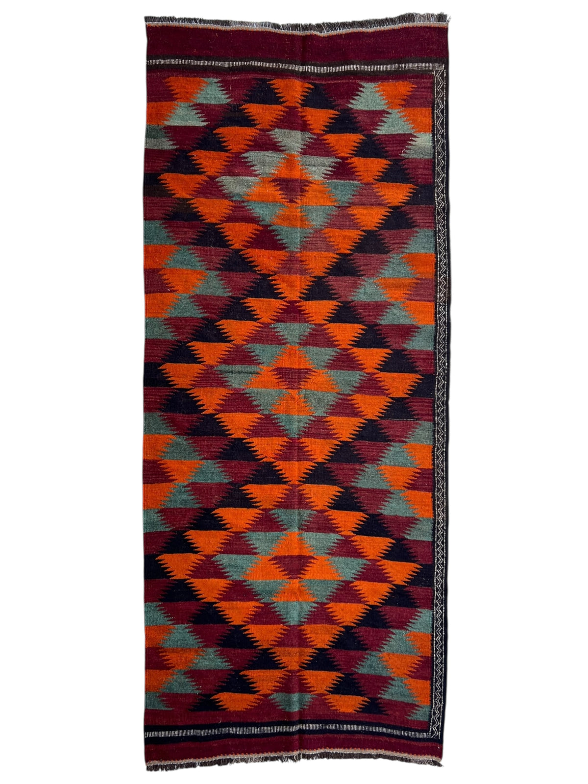 Afghani Kilim 5x10 size range tribal laid flat