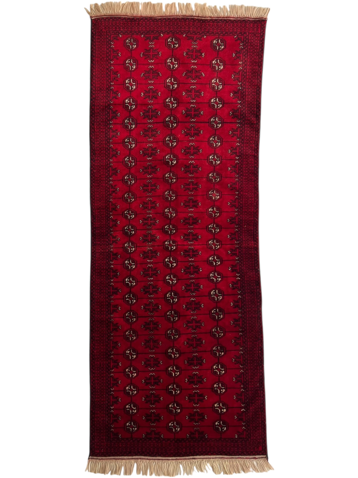 Afghani Runner runner size range tribal Red laid flat