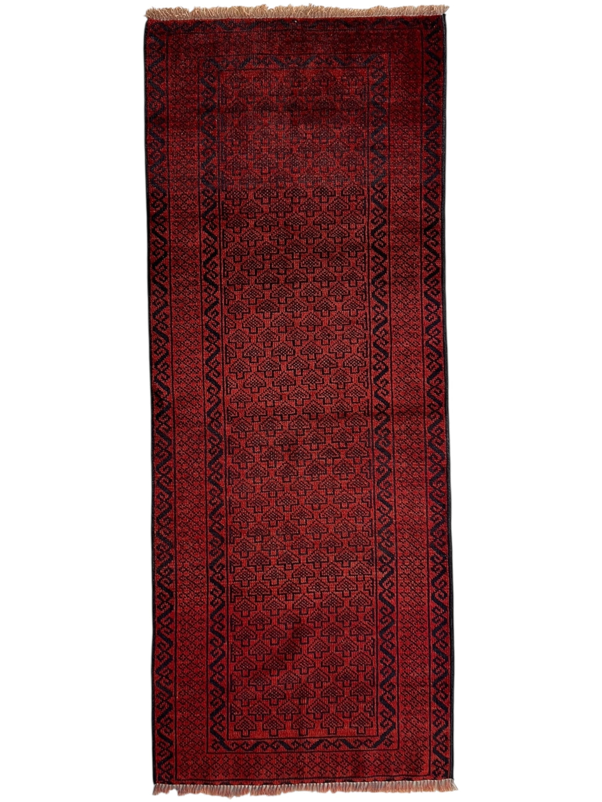 Afghani Runner runner size range tribal Red laid flat