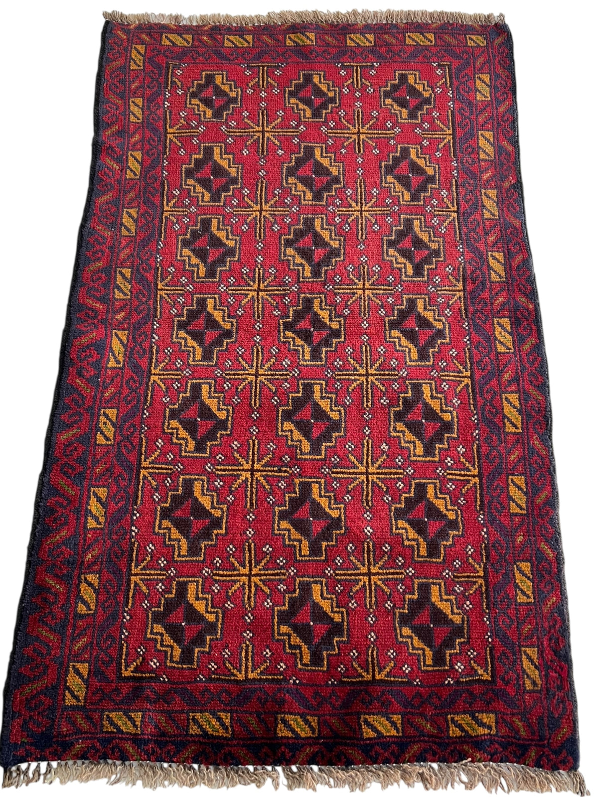 Afghani Rug 3x5 size range tribal laid flat