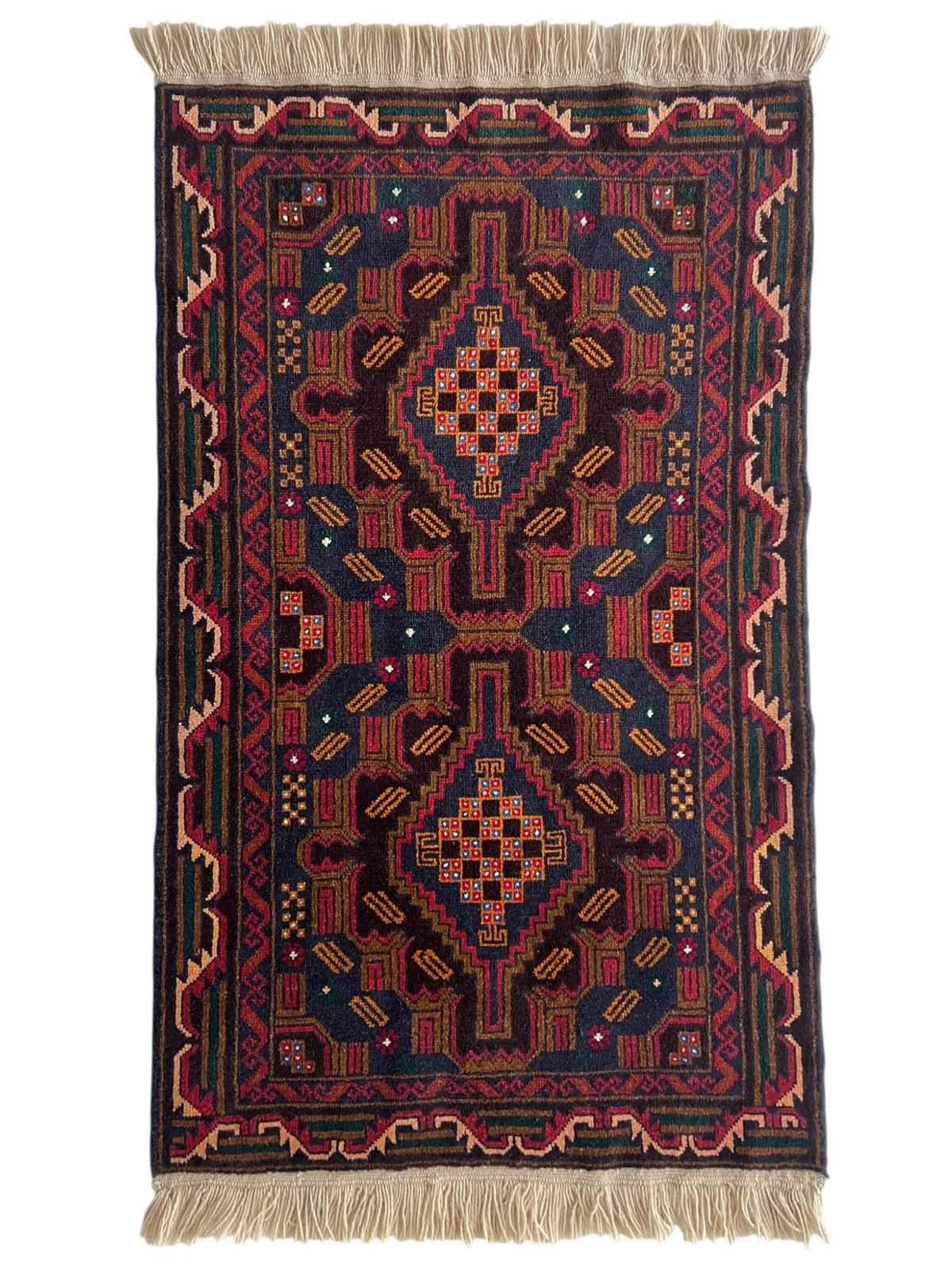 Afghani Rug 3x5 size range tribal laid flat