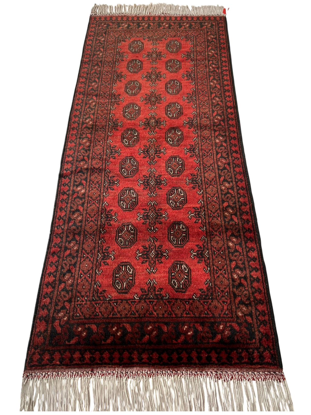 Oriental Runner 3x6 | Red, Burgundy & Black | Hand-Knotted Wool