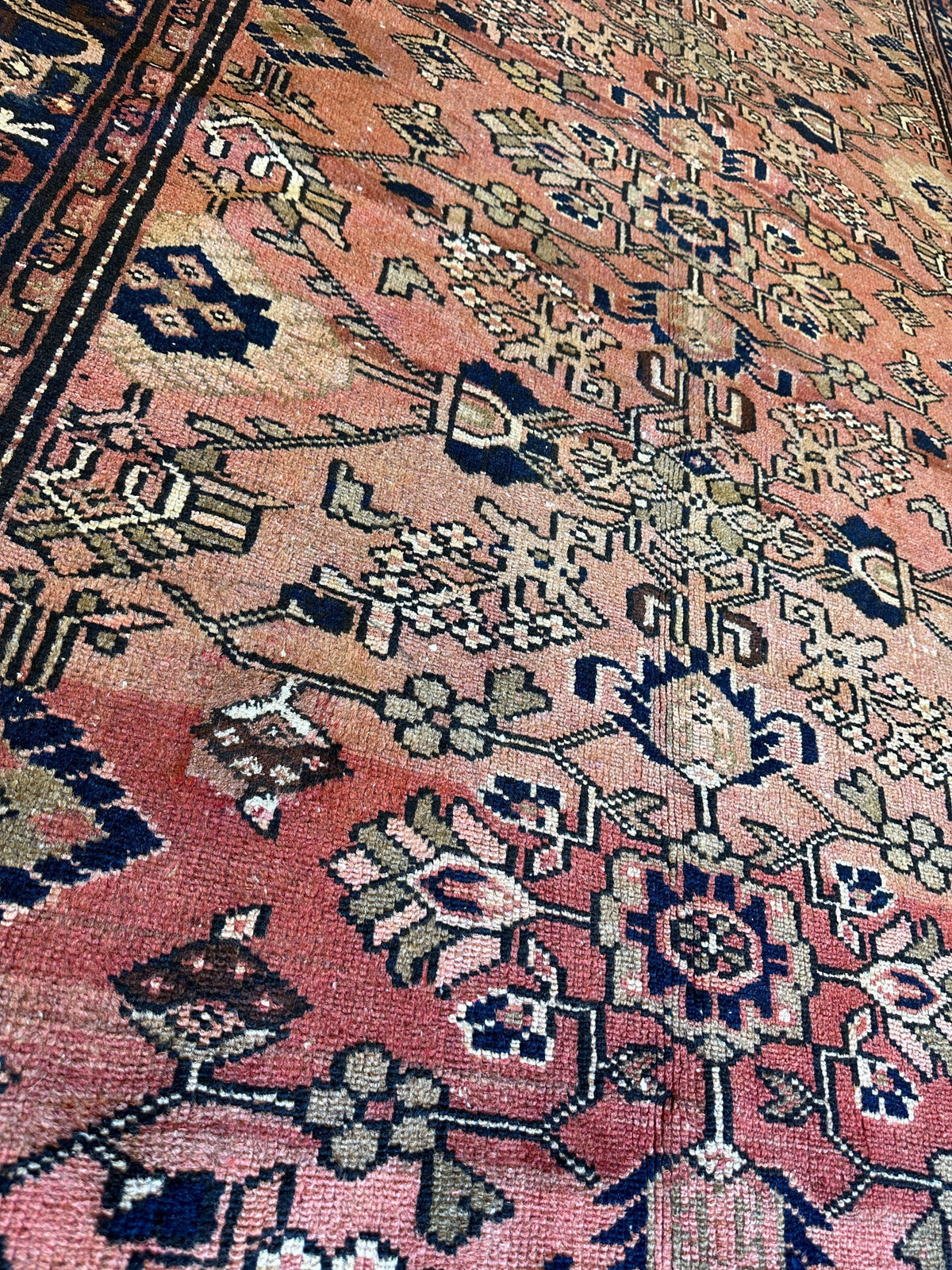 Vintage Persian Lilihan Rug 4'5" x 9'3", Hand-Knotted Wool, 1930s, view 2