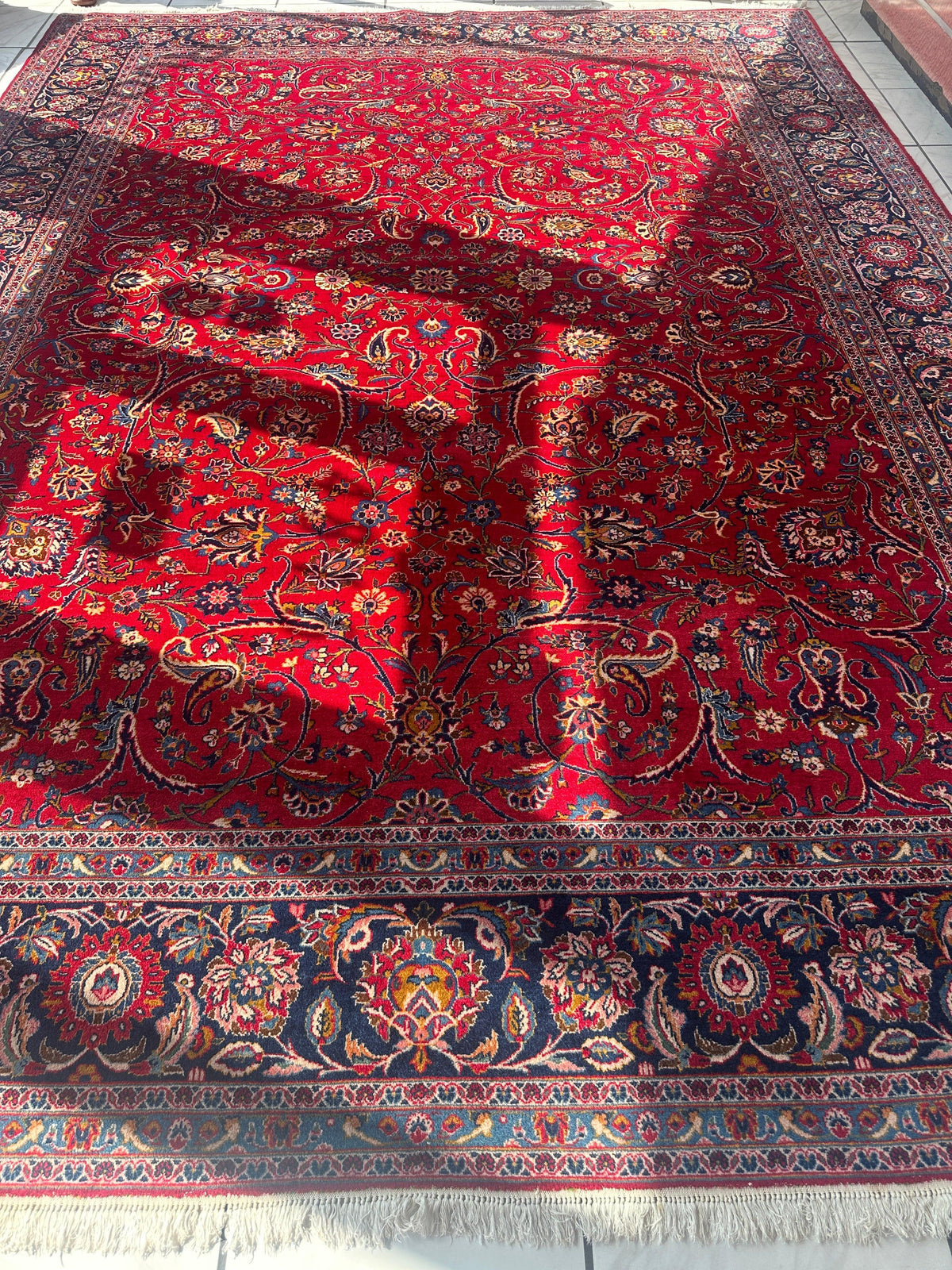 Incredible Persian Kashan All Over Wool Rug 10’2” x 14’, view 2