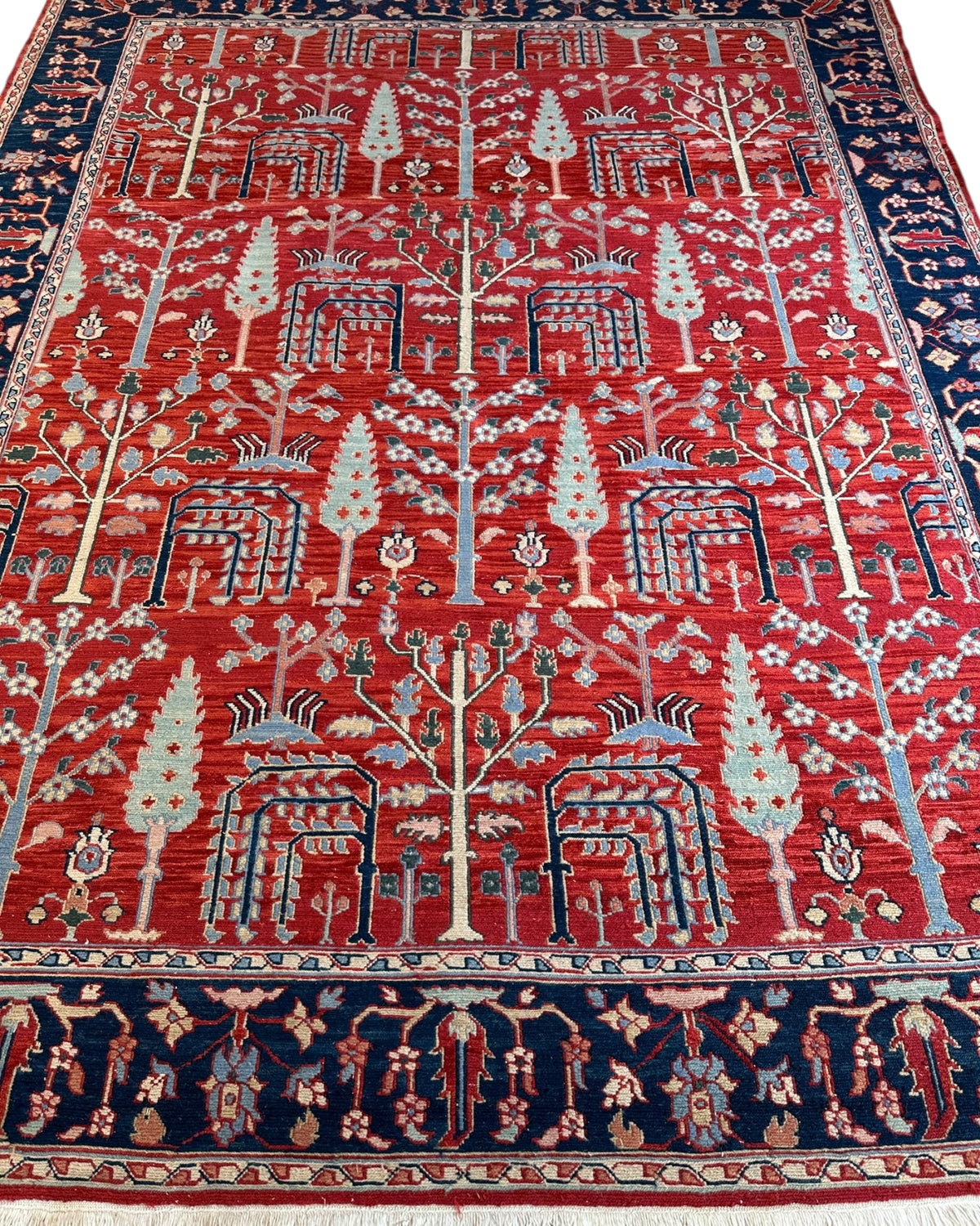 Soumak Rug 7'10" x 9'11", Hand-Woven Wool, view 2