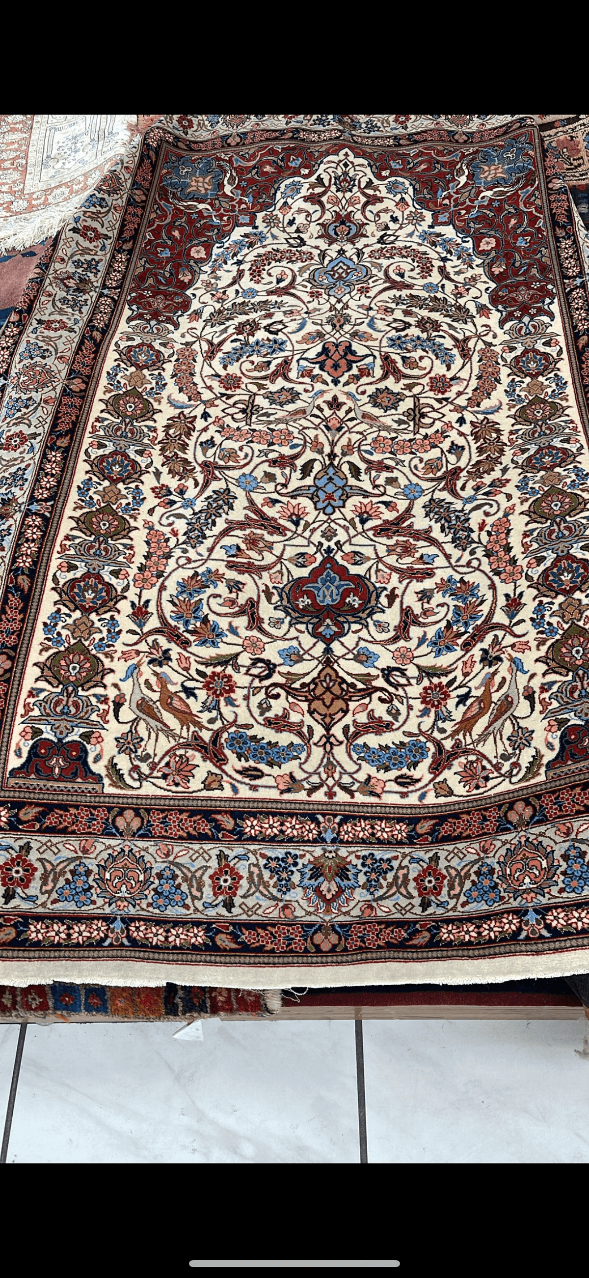 Persian Luxurious Wool & Silk Isfahan Rug
