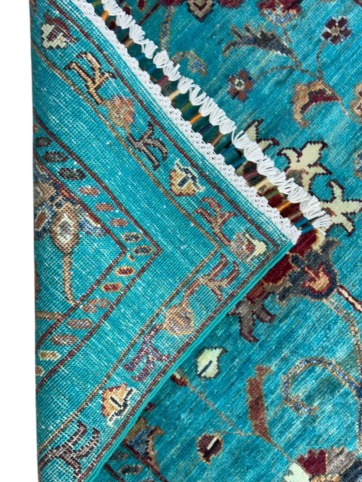 Afghan Super Kazak Runner 2'11" x 9'9", Hand-Knotted Ghazni Wool, Blue, view 2