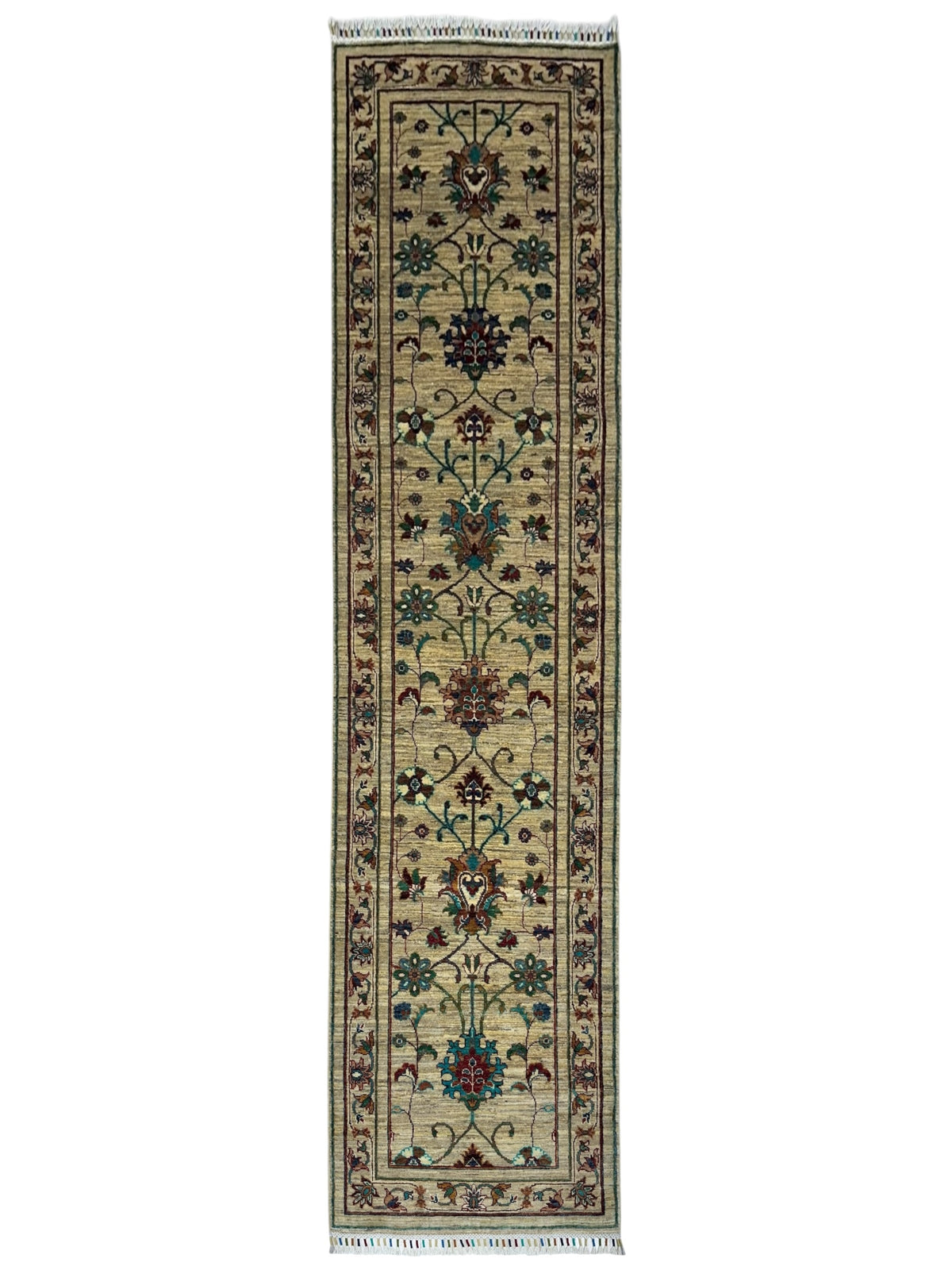 Afghan Khorjin Runner 2'9" x 9'11", Hand-Knotted Ghazni Wool