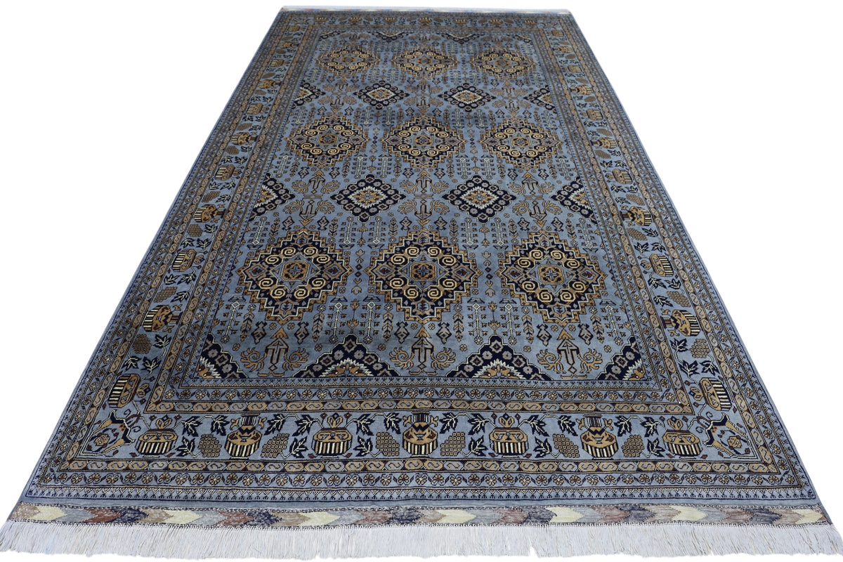 Afghan Zerkhaki Rug 6'11" x 10'3", Hand-Knotted Wool, view 2