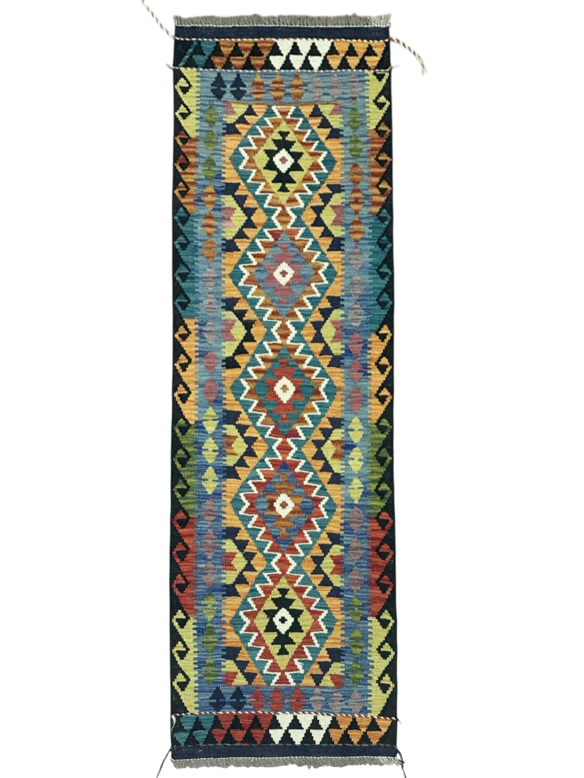 Afghan Kilim Runner 2'1" x 5'11", Hand-Woven Wool, No. 579
