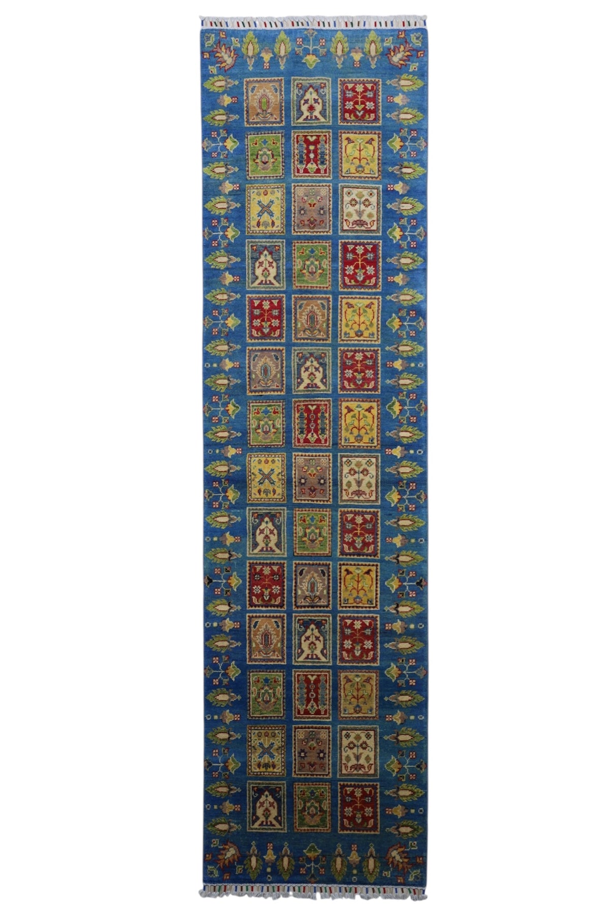 Afghani Runner runner size range tribal Blue laid flat