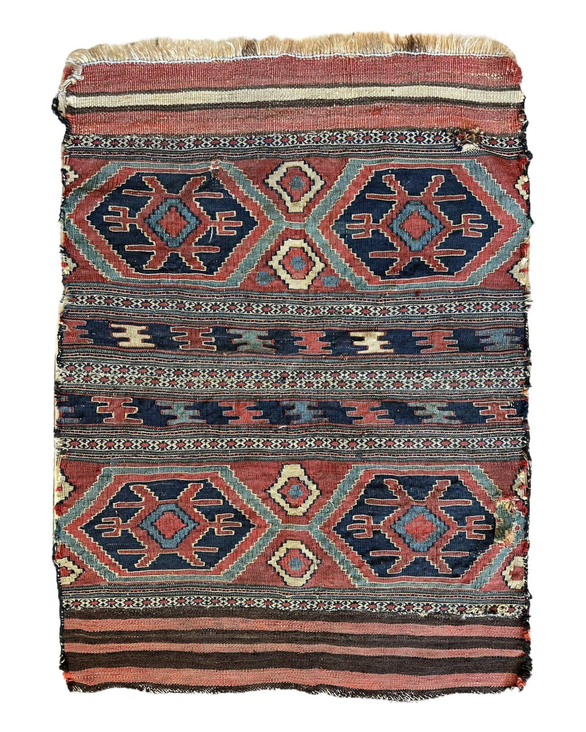 Antique Shahsavan Mafrash Panel 32" x 36", Hand-Woven Wool