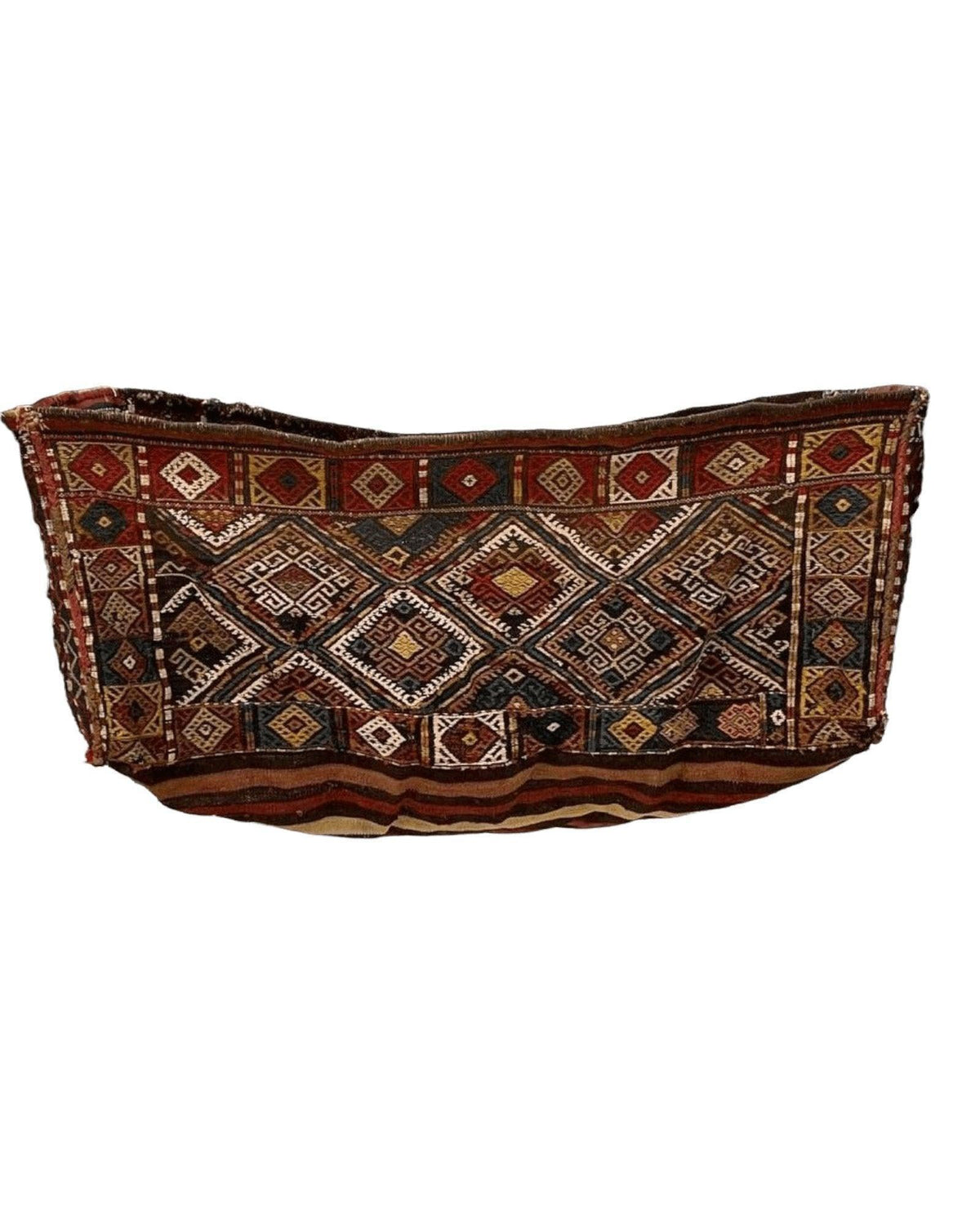 Antique Shahsavan Mafrash Panel 1'6" x 3'5", Hand-Woven Wool, Red
