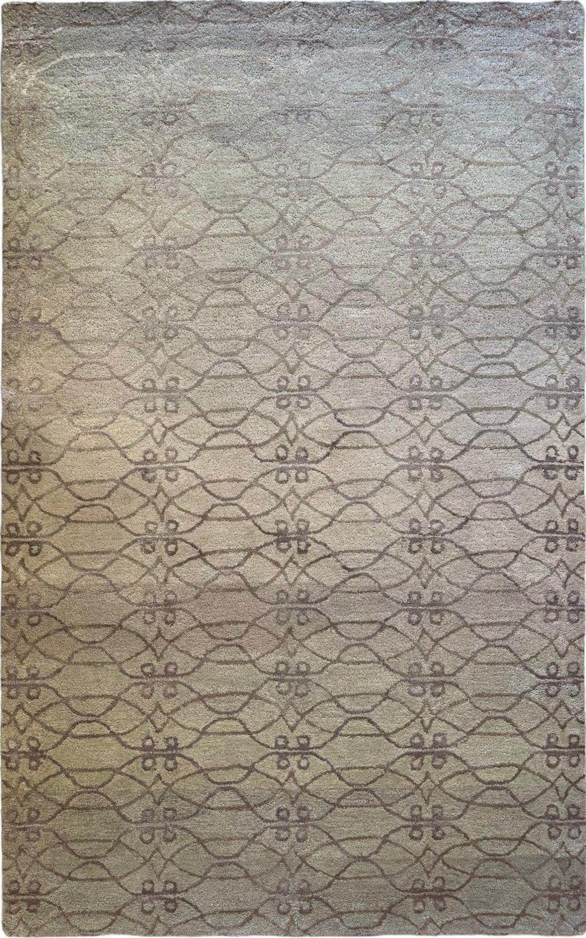 Capel Gave Rug 5' x 8', Hand-Tufted Wool & Viscose, Tan
