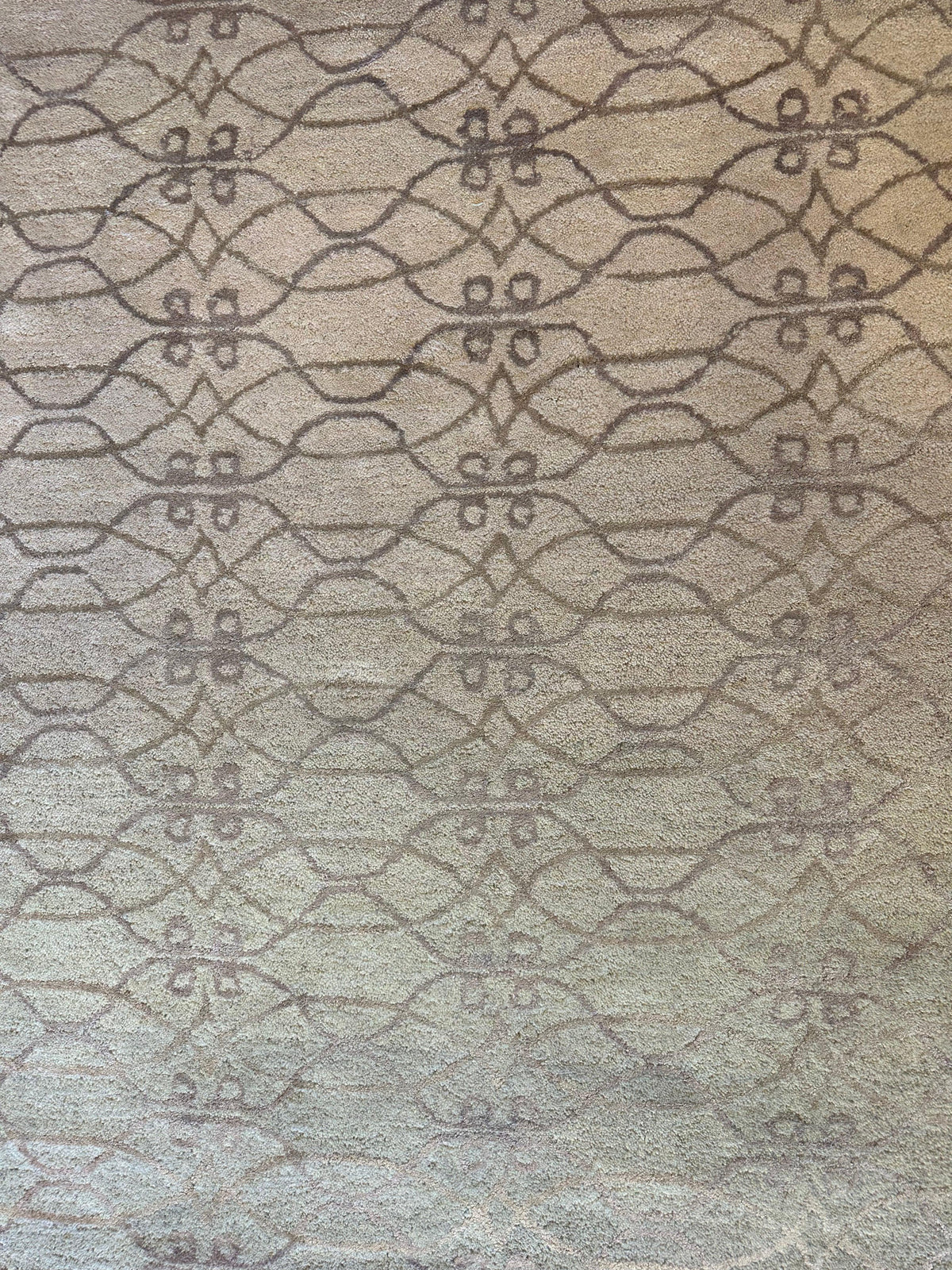 Capel Gave Rug 5' x 8', Hand-Tufted Wool & Viscose, Tan, view 2