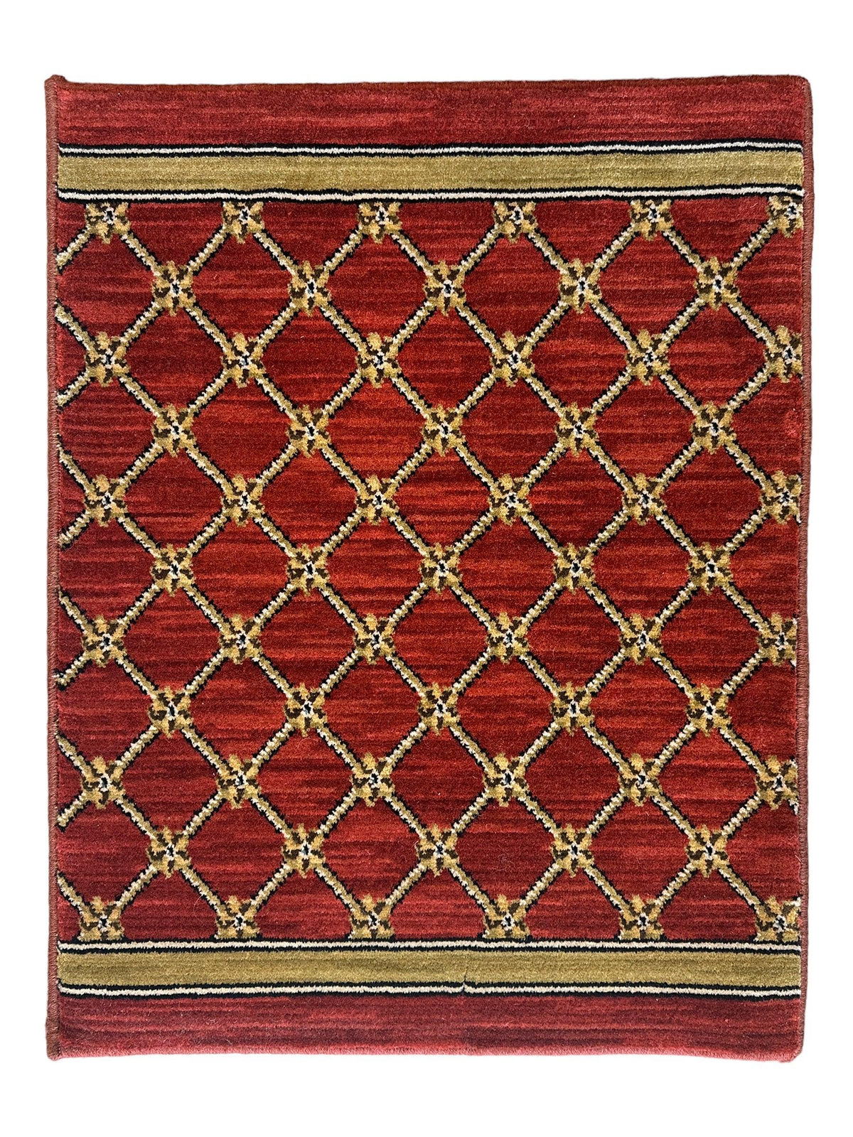 Karastan Coventry Trellis Sample Rug 30" x 32", Wool, Red