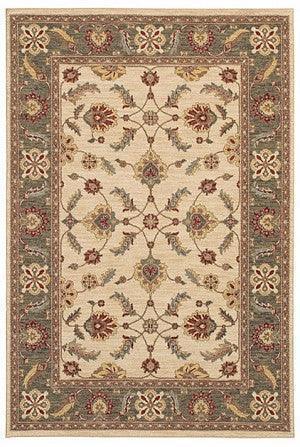 Karastan Sierra Mar Sedona Rug 5'6" x 8'3", Wool, Ivory & Limestone