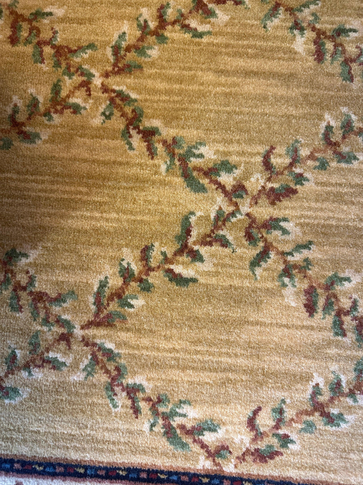 Karastan William Morris Lattice Sample Rug 24" x 30", Wool, Gold, view 2