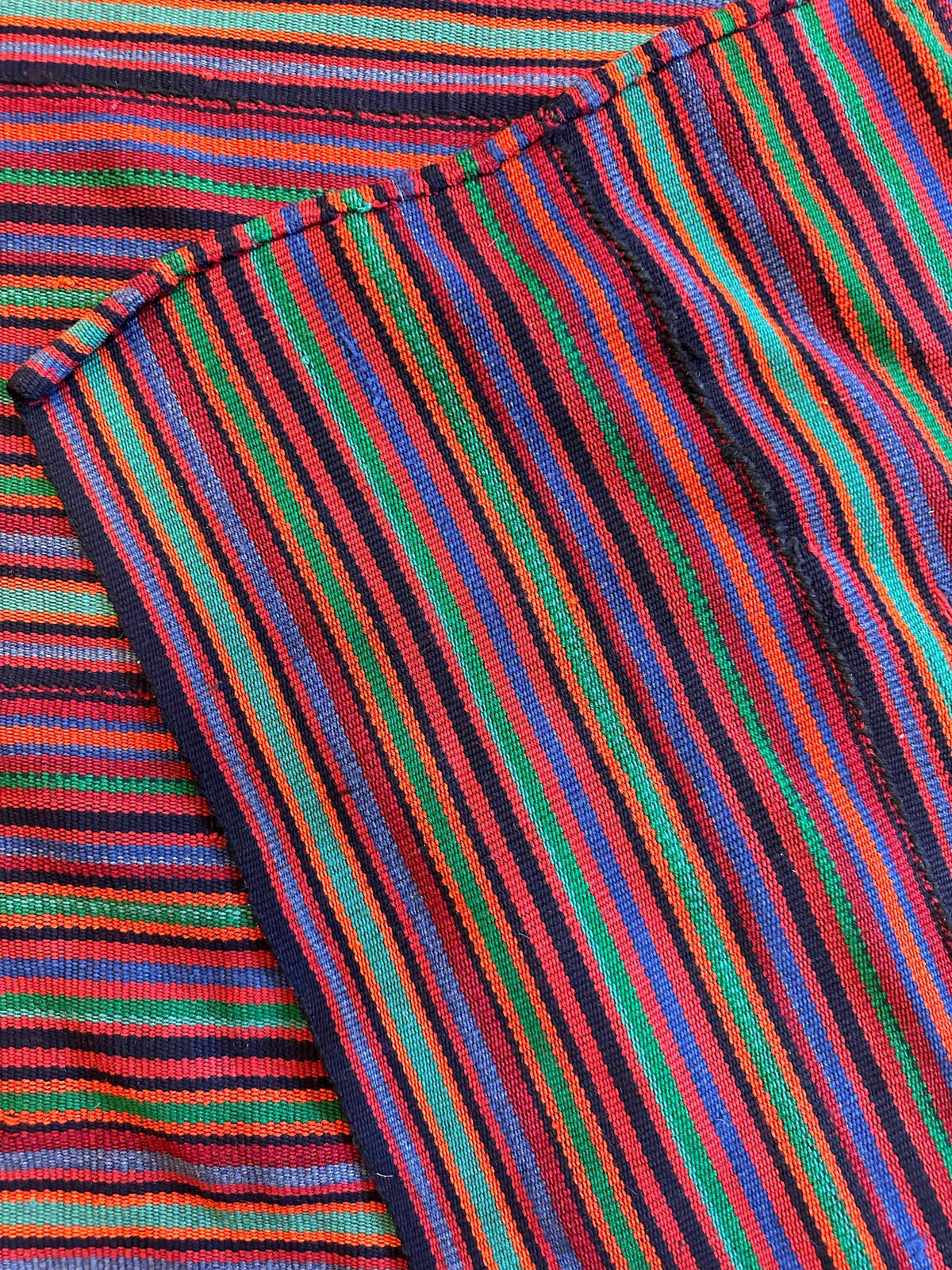 Antique Persian Jajim Square Rug 8'9" x 9'1", Hand-Woven Wool, 1920s, view 2