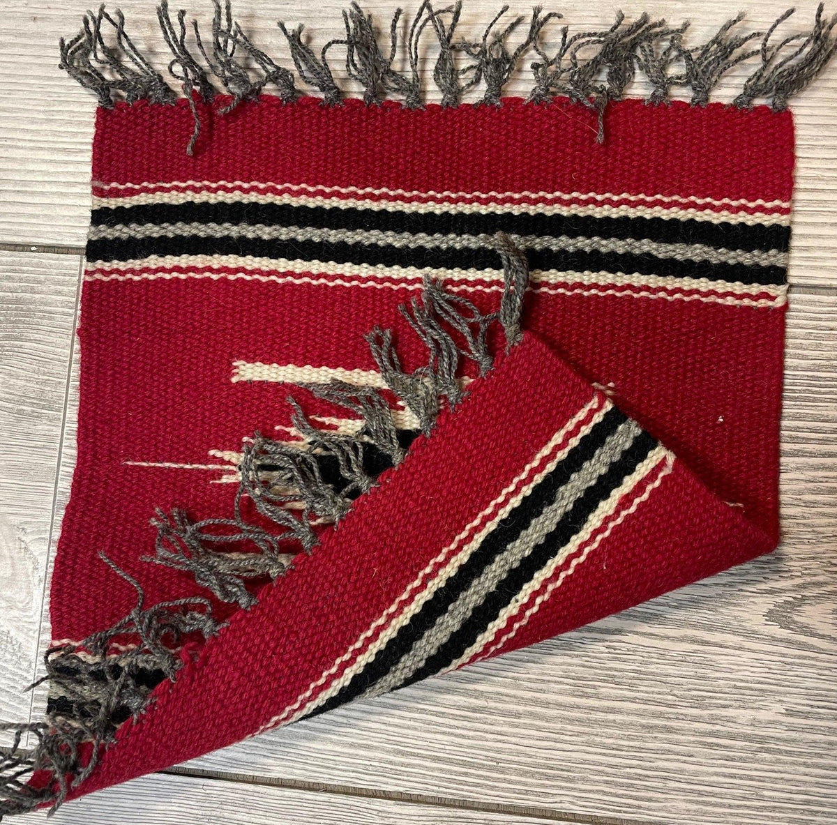 Vintage Zapotec Rug 9" x 12", Hand-Woven Wool, 1980s, view 2