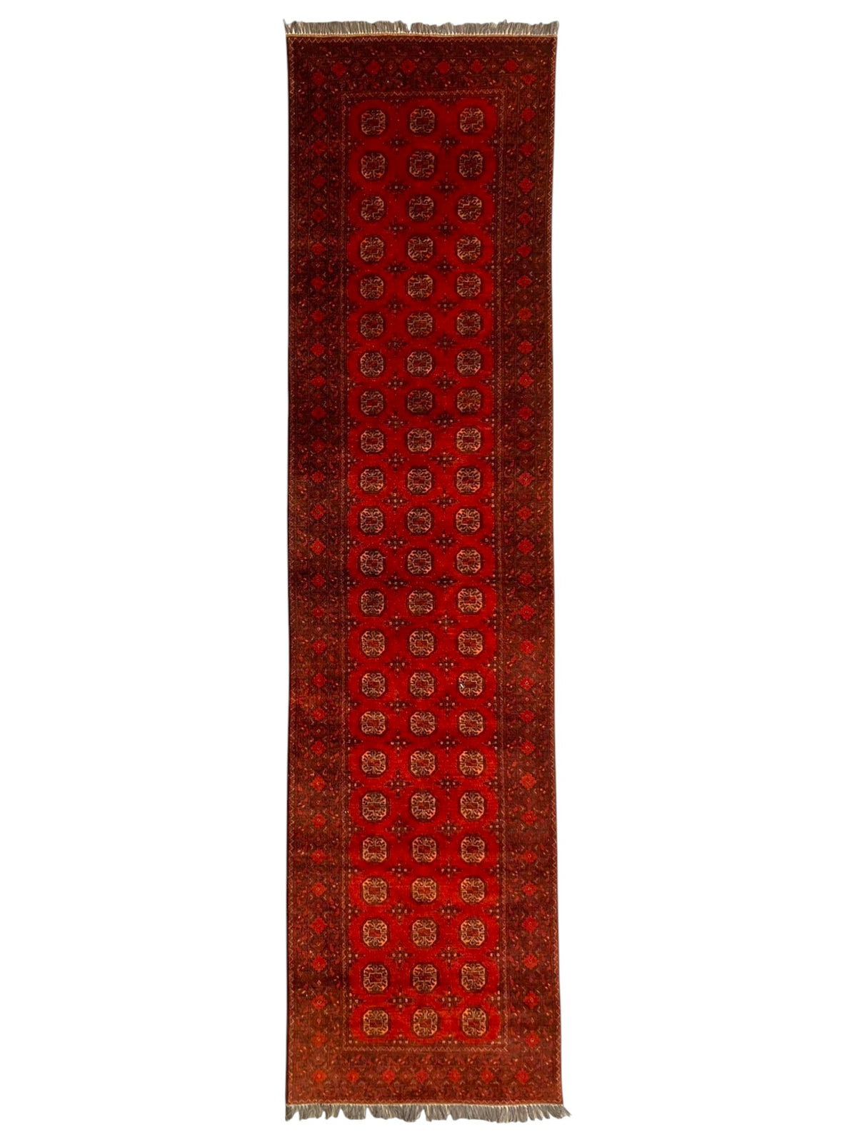 Afghani Runner runner size range tribal Red laid flat