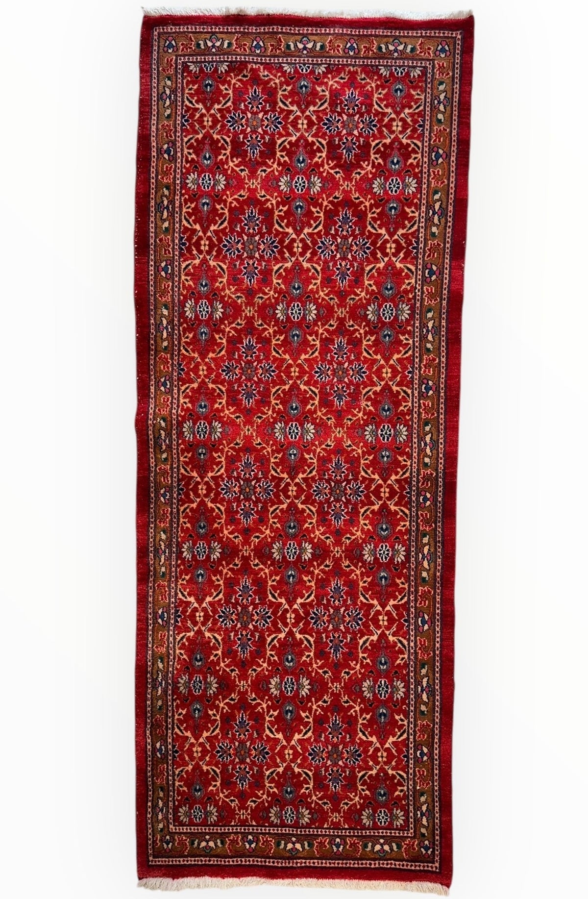 Vintage Runner runner size range tribal Red Blue laid flat