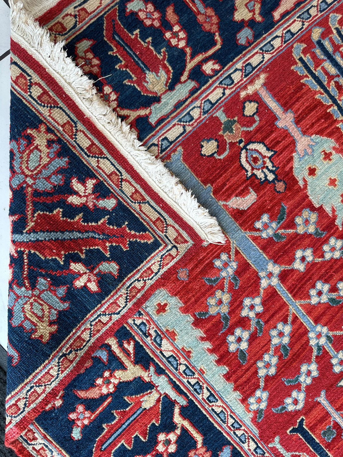 Soumak Rug 7'10" x 9'11", Hand-Woven Wool, view 10