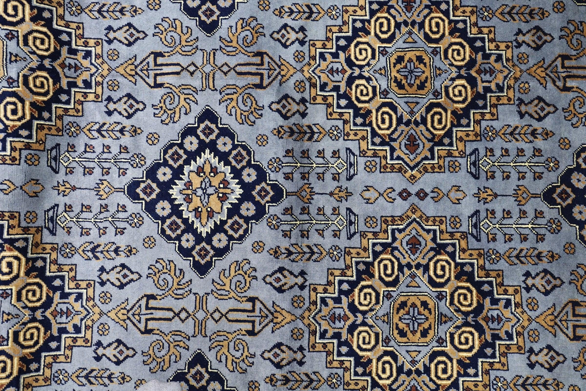 Afghan Zerkhaki Rug 6'11" x 10'3", Hand-Knotted Wool, view 4