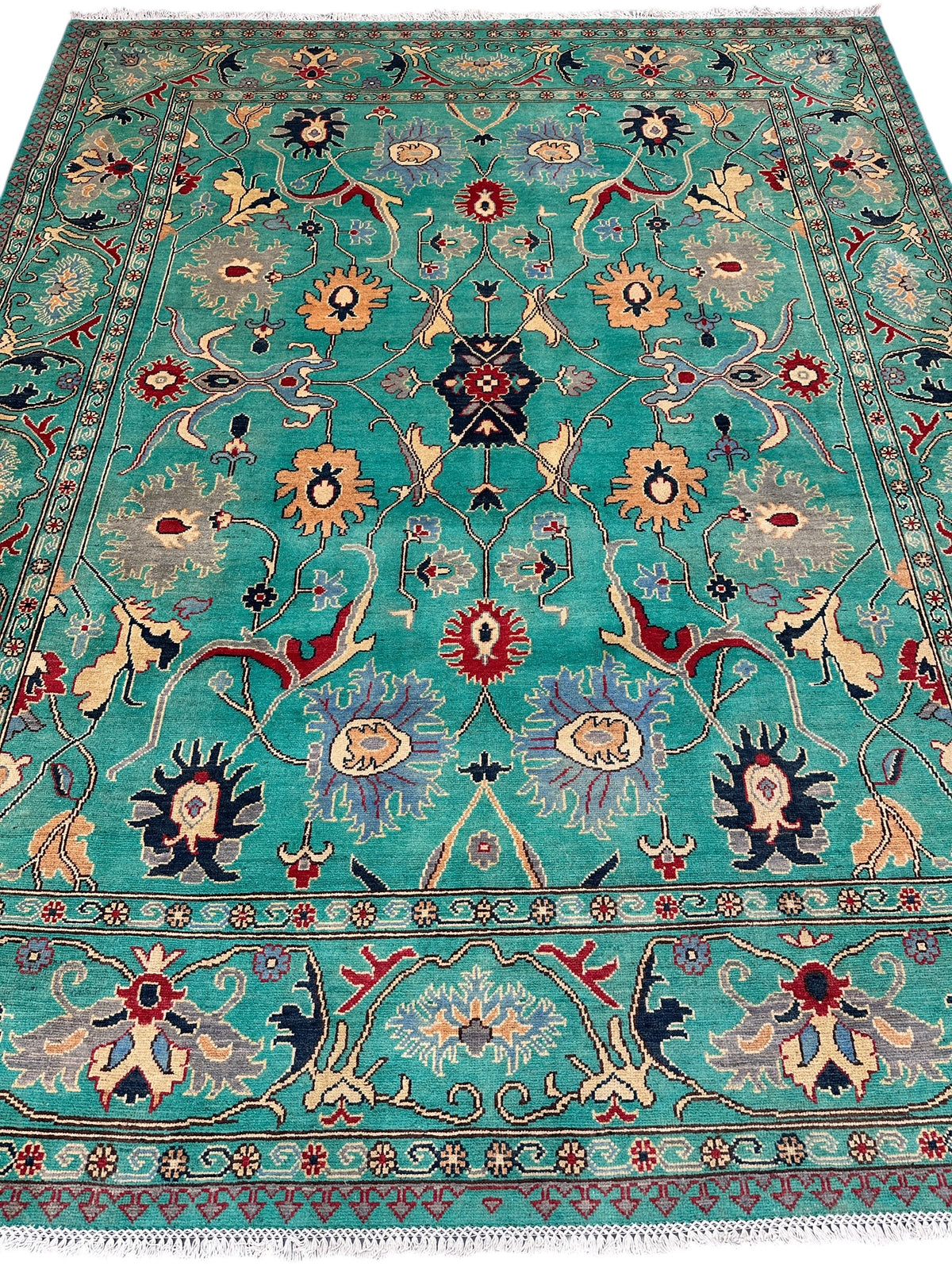 Afghani Rug 8x10 size range tribal laid flat