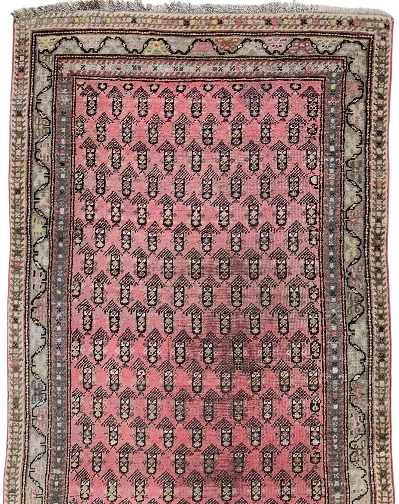 Antique Armenian Karabakh Runner 3'3" x 12'8", Hand-Knotted Wool, view 3