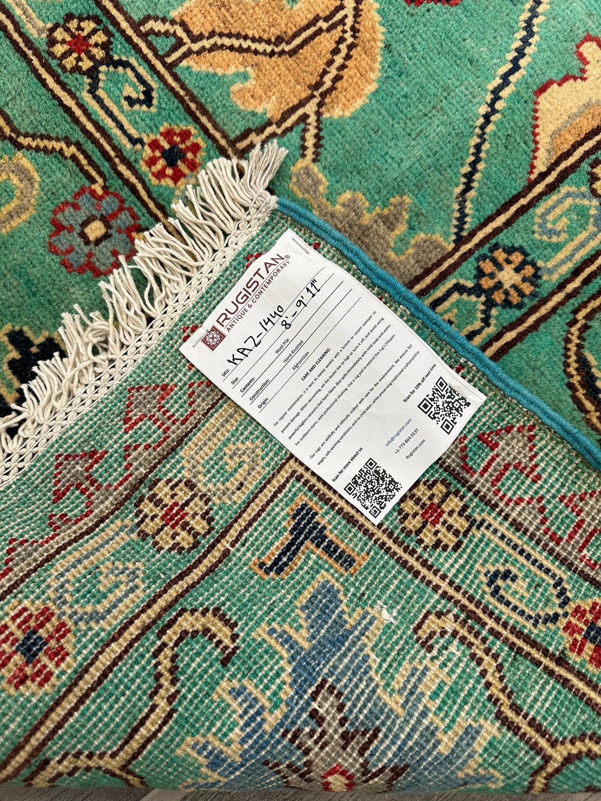 Afghani Rug 8x10 size range tribal laid flat