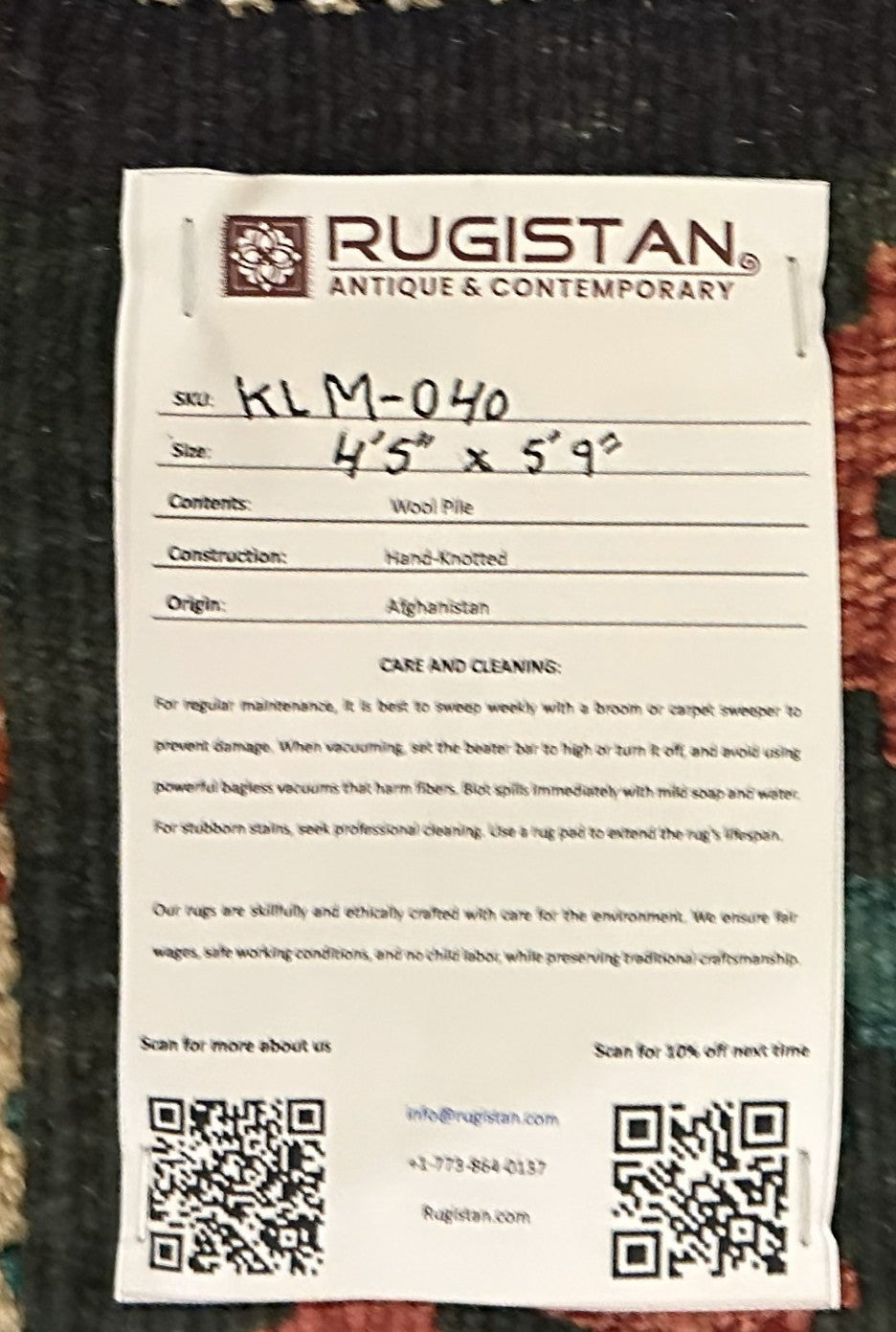 Afghan Kilim Rug 4x6, Teal, Pink & Brown, Hand-Woven Wool Flatweave, view 4