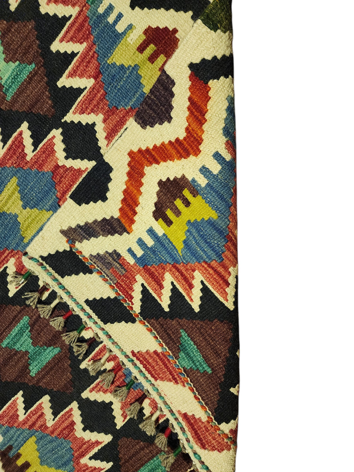 Afghan Kilim Rug 2'7" x 4'2", Hand-Woven Wool, No. 277, view 3