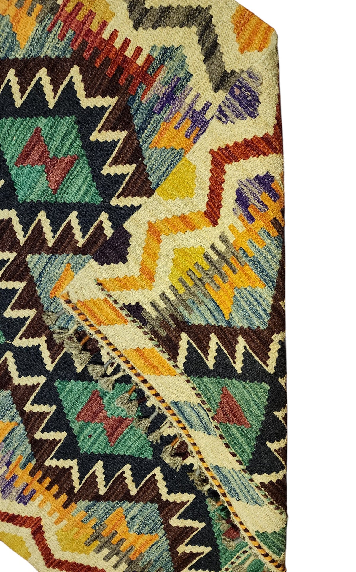 Afghan Kilim Rug 2'9" x 4'1", Hand-Woven Wool, No. 279, view 3