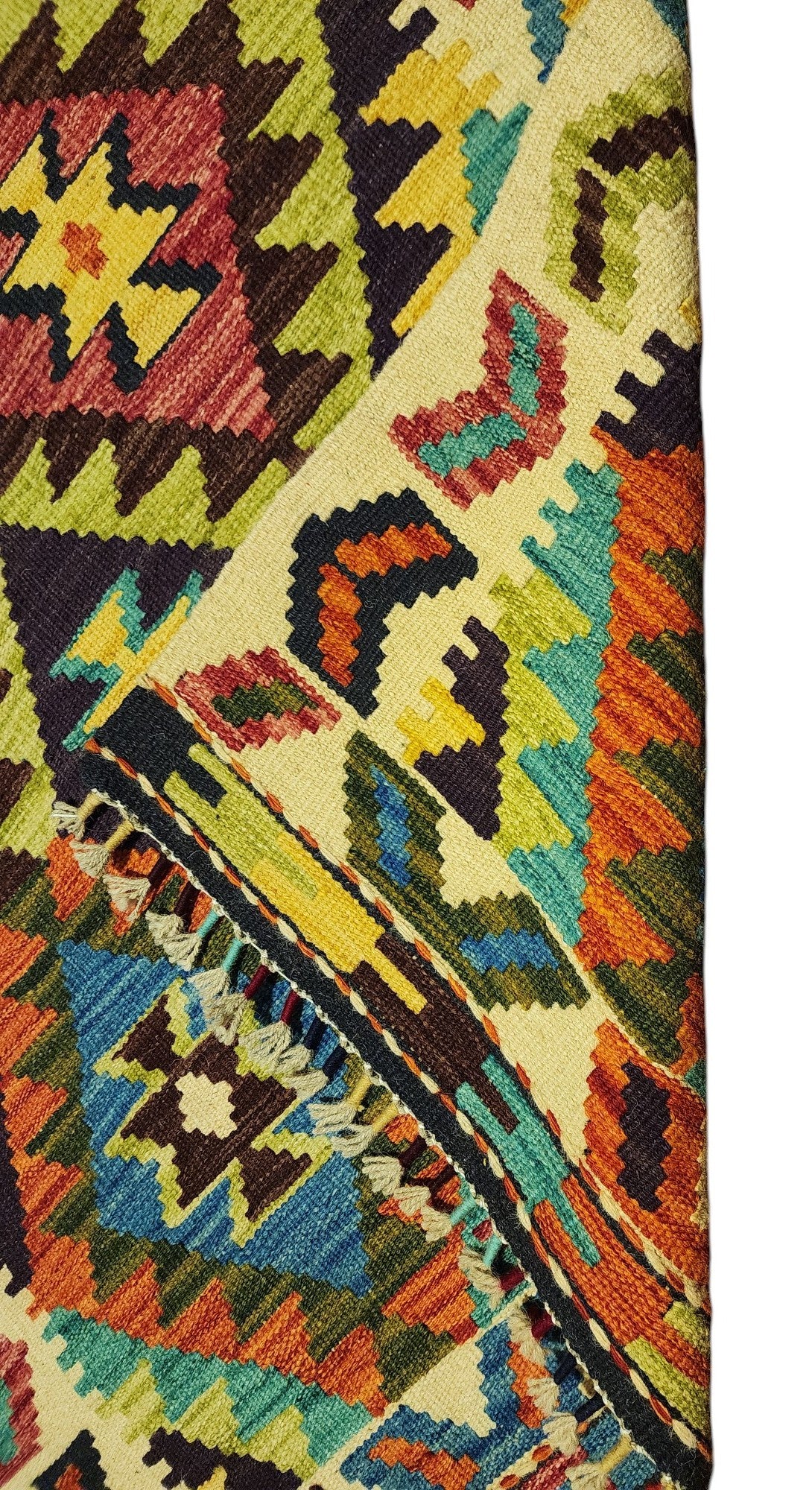 Afghan Kilim Rug 2'10" x 4'1", Hand-Woven Wool, No. 280, view 2