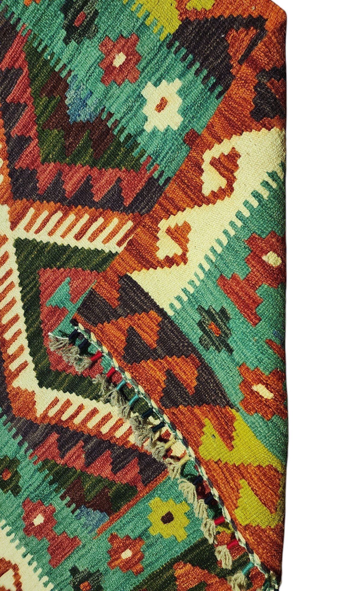 Afghan Kilim Rug 2'9" x 4', Hand-Woven Wool, No. 286, view 2
