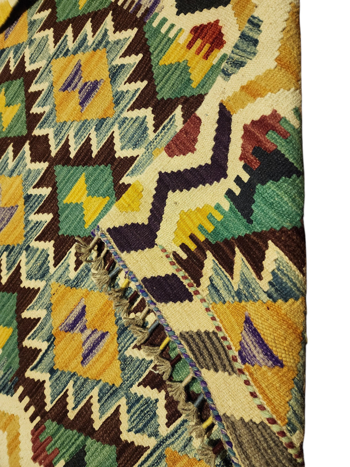 Afghan Kilim Rug 2'8" x 4'1", Hand-Woven Wool, No. 315, view 3