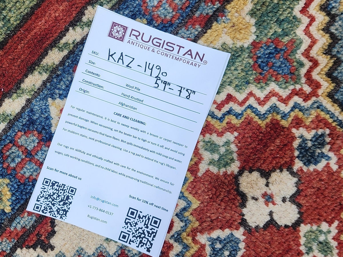 Afghani Rug 6x9 size range tribal laid flat