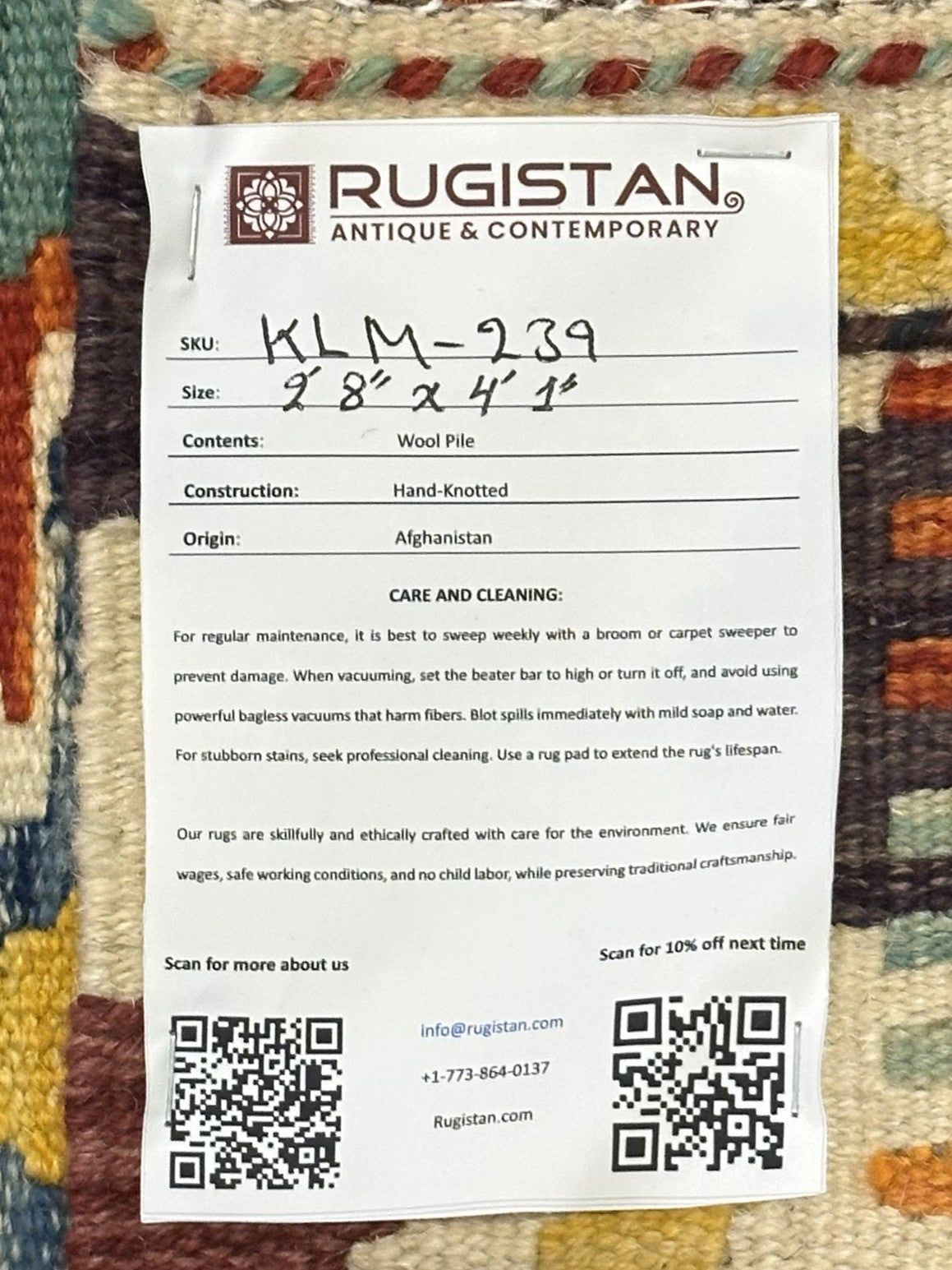 Afghan Kilim Rug 3x4, Ivory, Rust & Gold, Hand-Woven Wool Flatweave, view 4