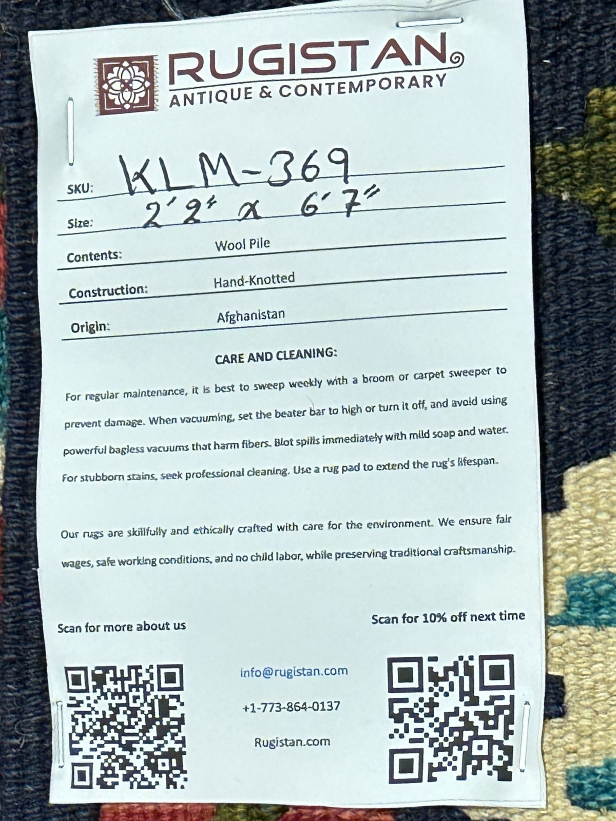 Afghan Kilim Runner 2x7, Navy, Teal & Rust, Hand-Woven Wool Flatweave, view 4