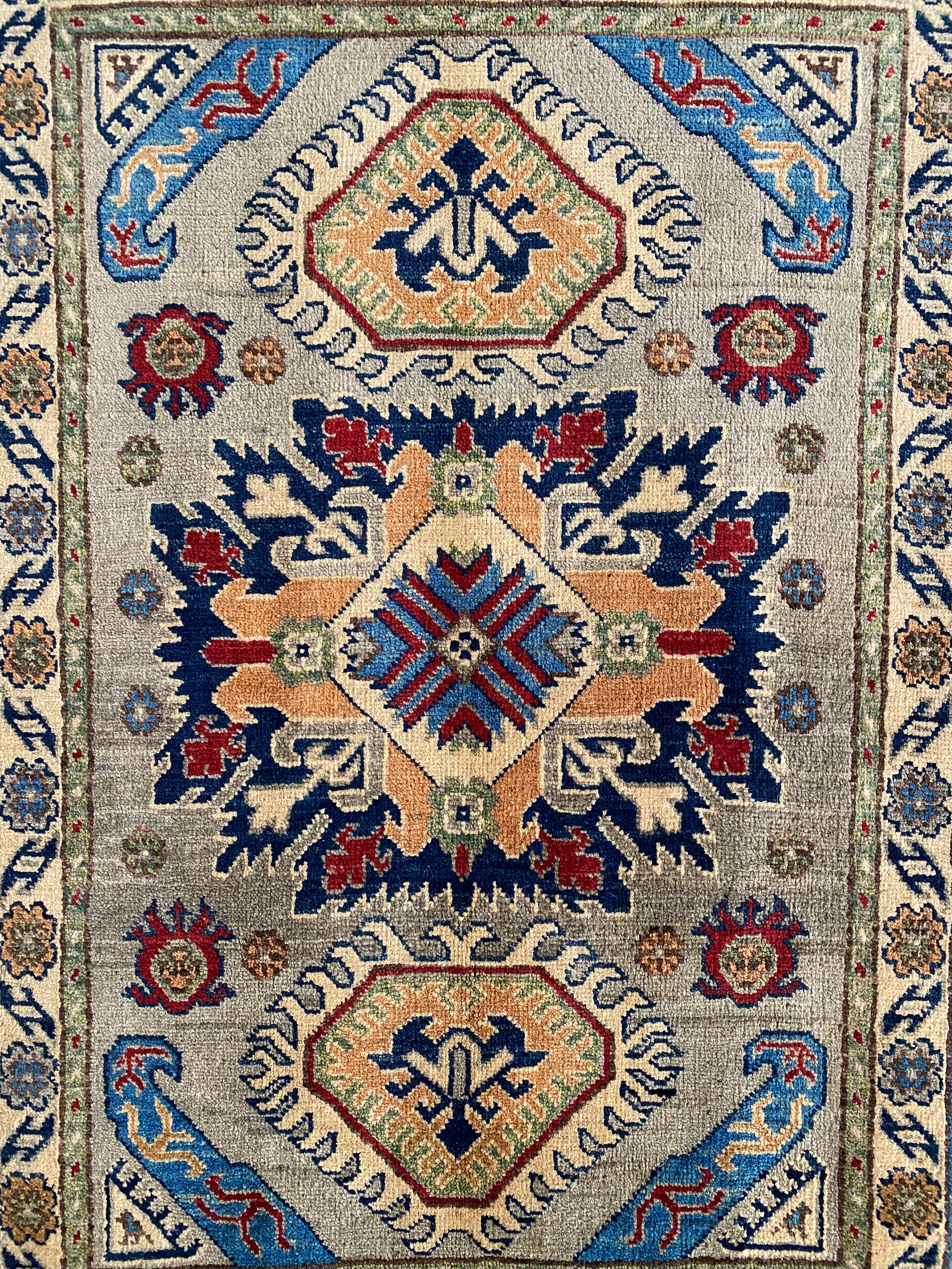 Afghani Rug 3x4 size range tribal laid flat
