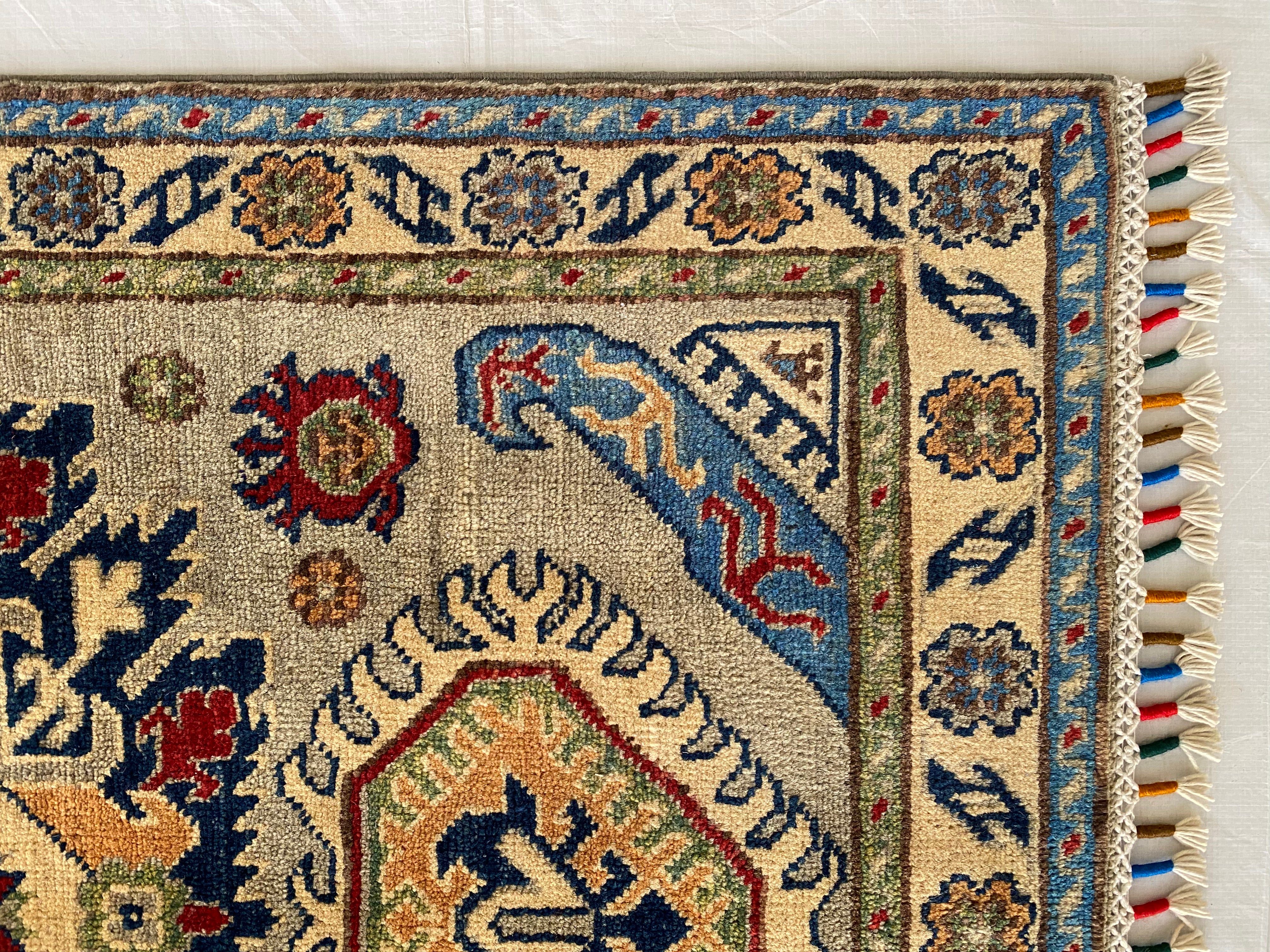 Afghani Rug 3x4 size range tribal laid flat