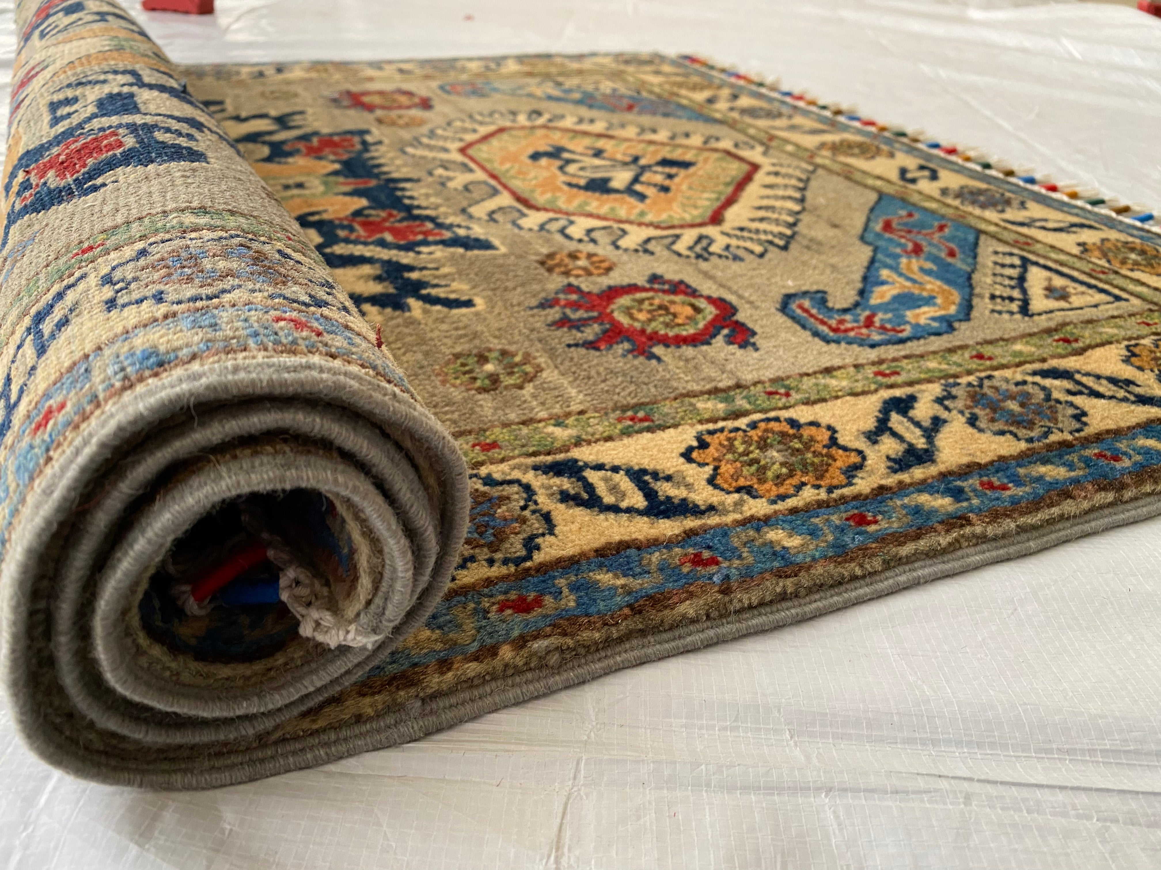 Afghani Rug 3x4 size range tribal laid flat